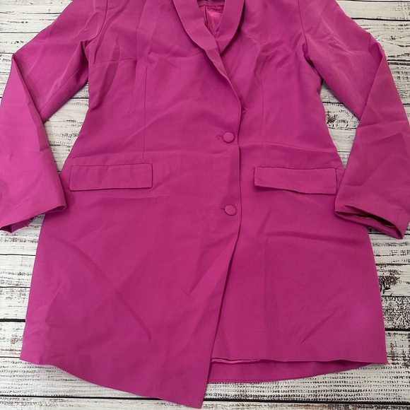 UNIQUE21 Pink Blazer Asymmetrical‎ Dress Sz. 8 - Picture 3 of 7